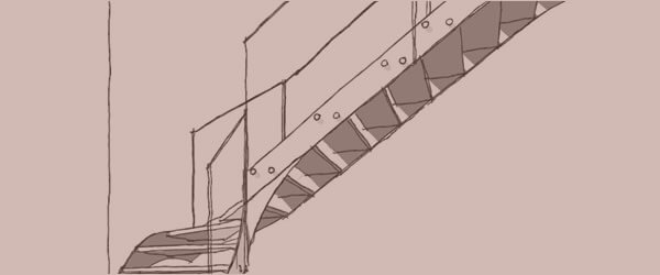 Lo schizzo: la prima concretizzazione dell’idea Schizzo di una scala interna